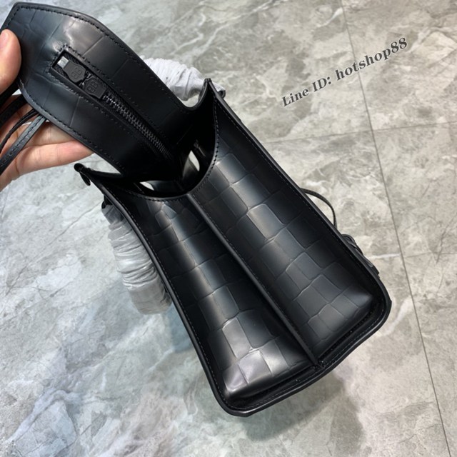 Balenciaga專櫃爆款鱷魚紋黑色大紋手袋手提包 638511 巴黎世家中號Neo Classic機車包 fyj1464